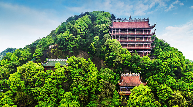 航拍重庆南山老君洞 深山藏古观,隐身密林中